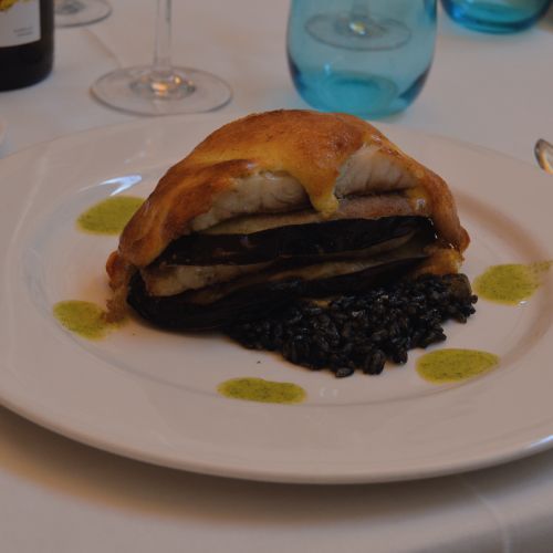 Mar y arroz negro en Casa Machín, Écija